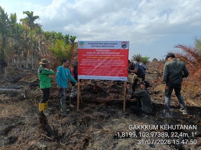 Kemenhut Selidiki dan Segel Areal Kebakaran di Sumsel, Pemegang Izin Diperingatkan Jaga Areal Konsesi 960226