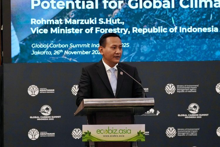 Wamenhut Rohmat Marzuki Buka _Global Carbon Summit_ Indonesia 2025