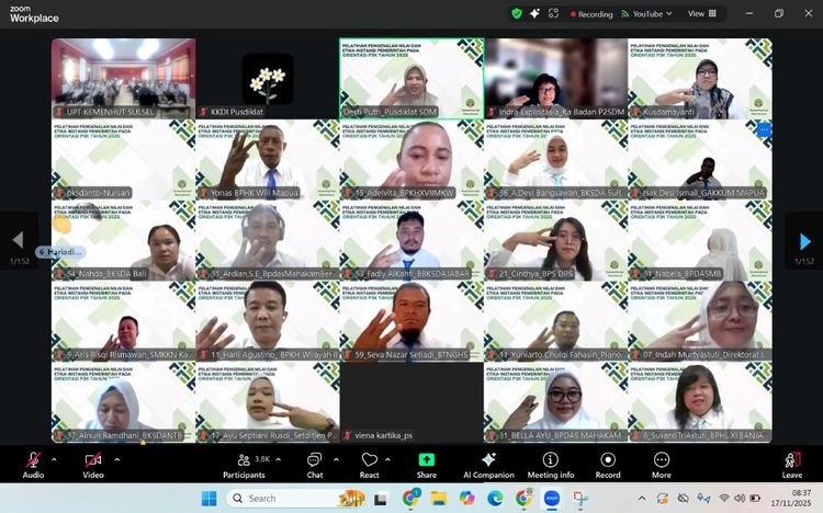 Perkuat SDM Kehutanan, BP2SDM Kemenhut Gelar Pelatihan Orientasi bagi 4.698 PPPK