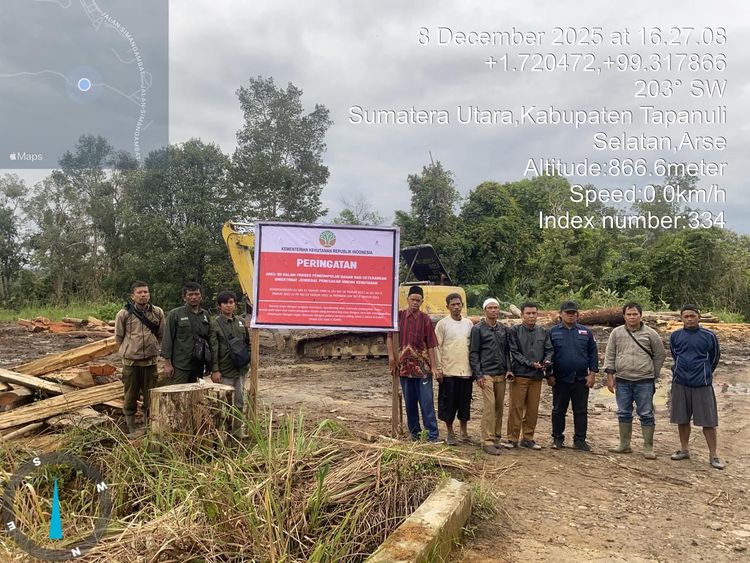 Kemenhut Tindak 11 Entitas Usaha, 4 Korporasi dan 7 PHAT, Diduga Terkait Penyebab Banjir di Sumatera Utara