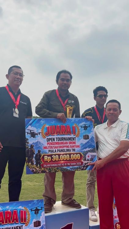 Kembangkan Drone untuk Dukung Penanganan Karhutla, Kementerian Kehutanan Juara I Open Tournament Piala Panglima TNI 2026